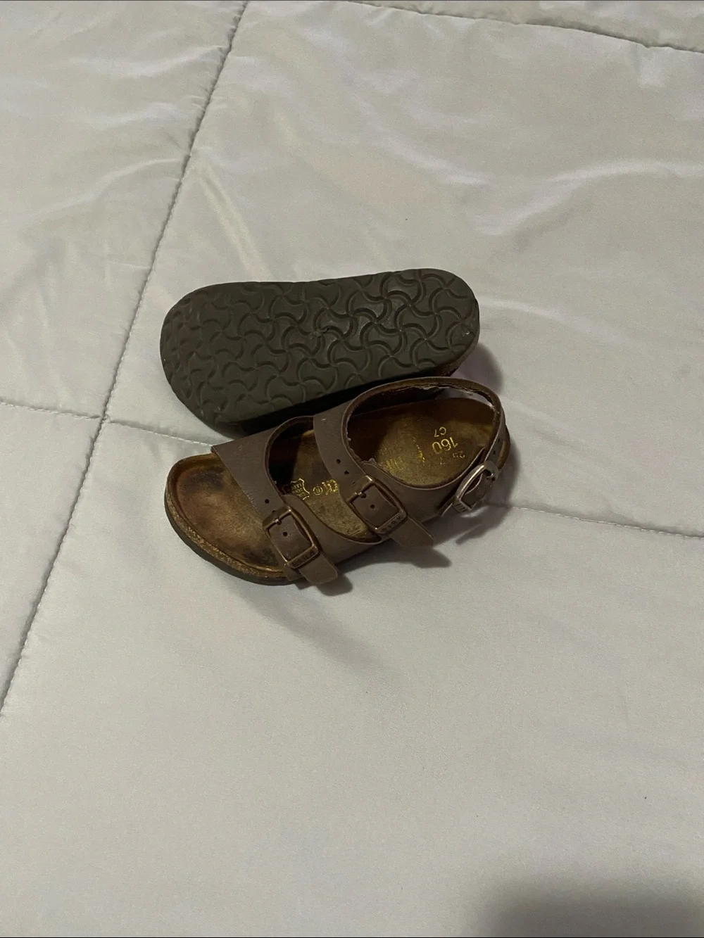 Birkenstock Kids Brown Double-Buckle Sandals